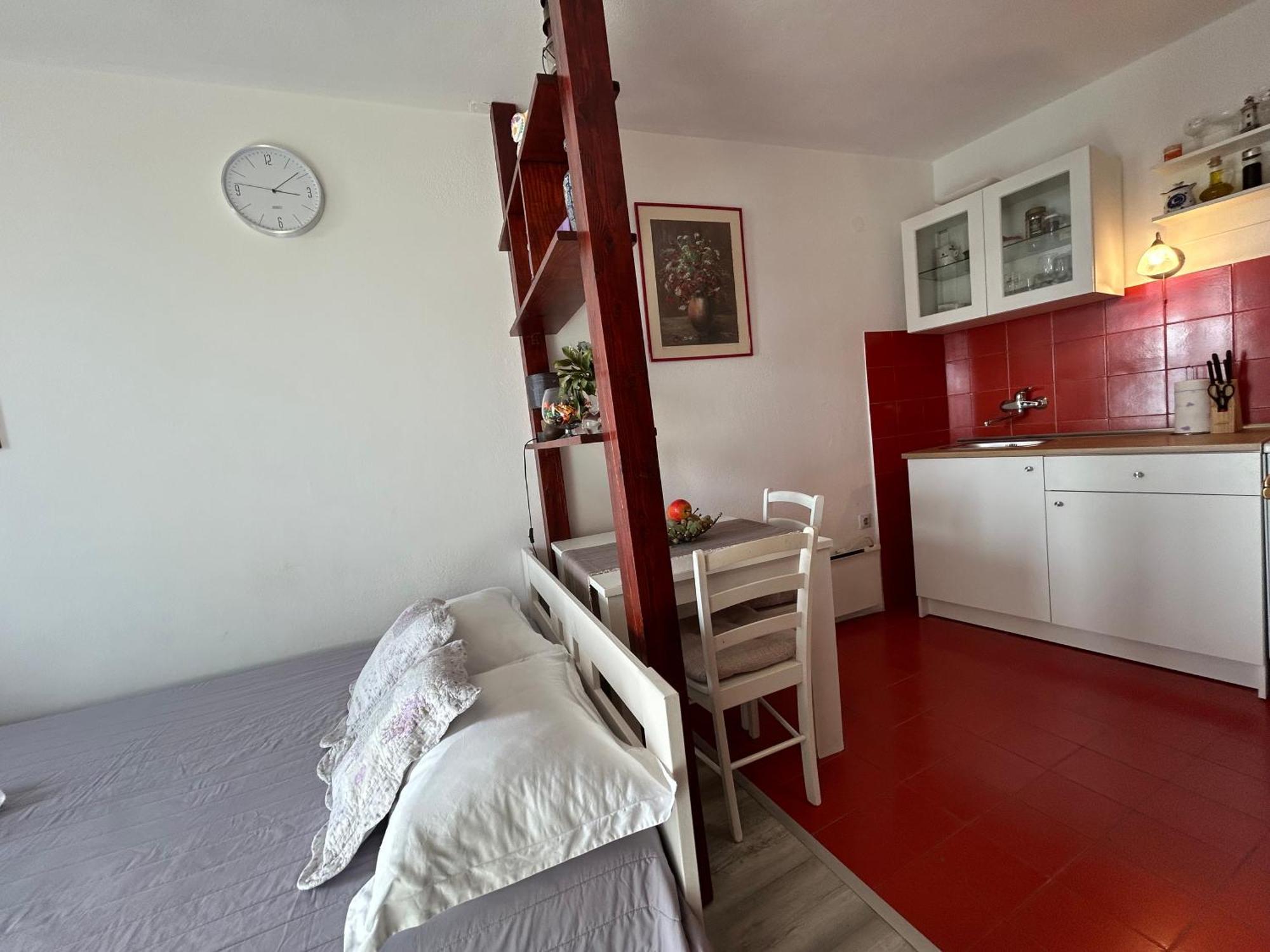 Seafront Studio Apartment+Balcony Podgora Bagian luar foto
